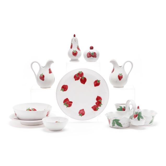 vintage-italian-strawberry-dessert-service