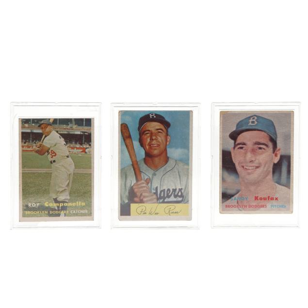 sandy-koufax-roy-campanella-and-pee-wee-reese-baseball-cards