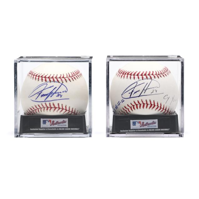 two-felix-hernandez-autographed-baseballs