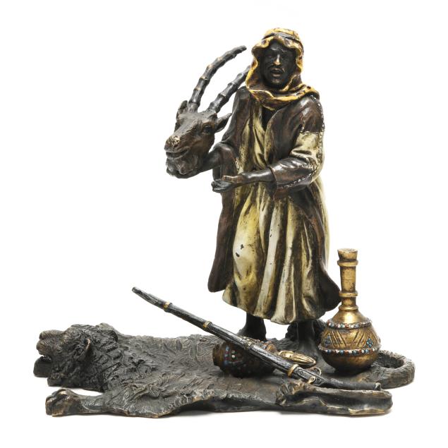 franz-xaver-bergman-austrian-1861-1936-arab-merchant-on-tiger-skin-rug