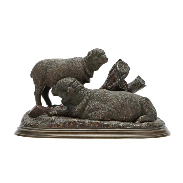 jules-moigniez-french-1835-1894-bronze-model-of-two-merino-sheep