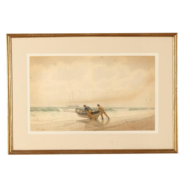 fred-cozzens-american-1846-1928-fishermen-on-the-beach