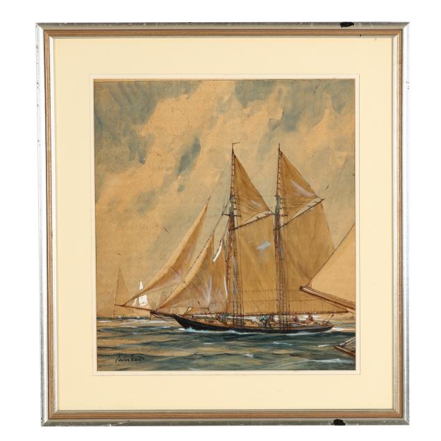 gordon-hope-grant-america-1875-1962-schooner-at-sea