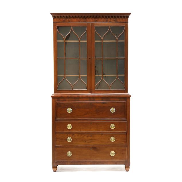 mid-atlantic-federal-mahogany-desk-and-bookcase