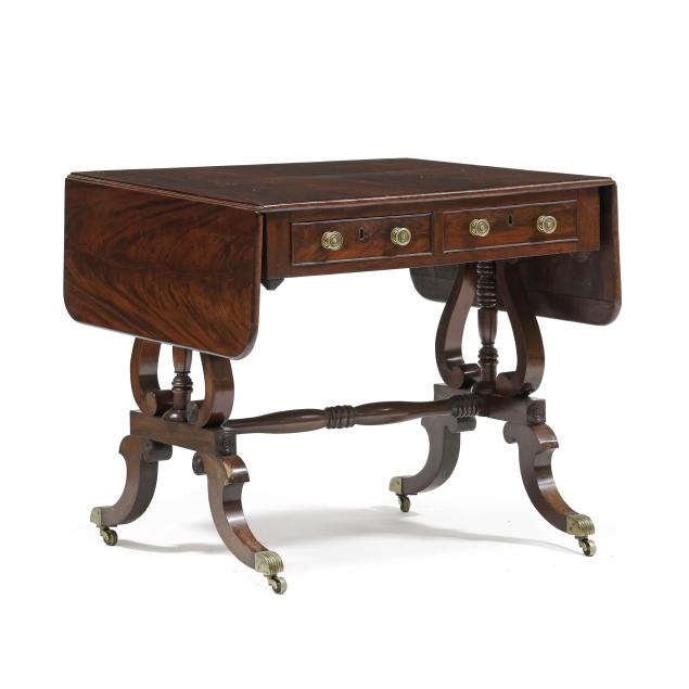 regency-mahogany-drop-leaf-lyre-base-library-table