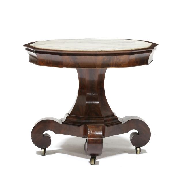 american-classical-marble-top-mahogany-center-table