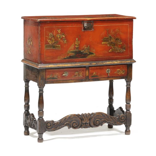 english-william-and-mary-japanned-coffer-on-stand