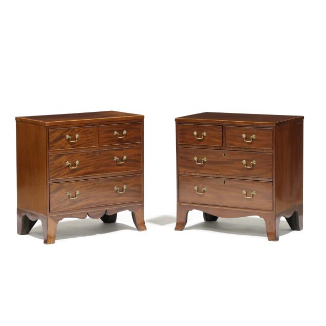 near-pair-of-georgian-style-custom-mahogany-diminutive-chest-of-drawers