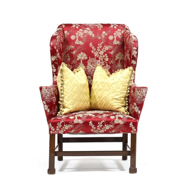 english-chippendale-mahogany-and-upholstered-easy-chair
