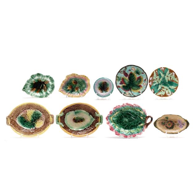nine-pieces-of-assorted-majolica