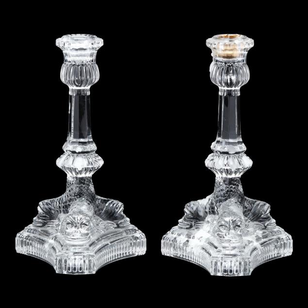 tiffany-co-pair-of-glass-dolphin-candlesticks