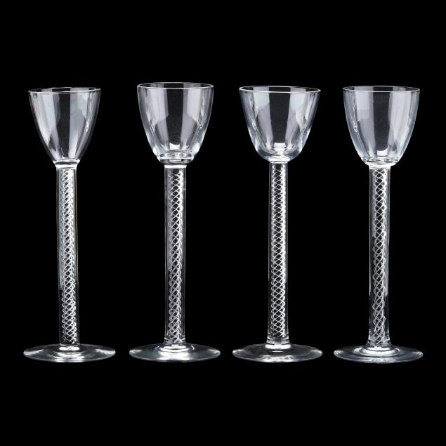 four-steuben-air-twist-toasting-goblets