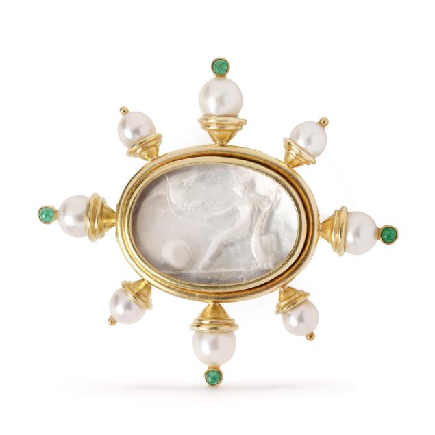 gold-venetian-glass-pearl-and-emerald-brooch-elizabeth-locke