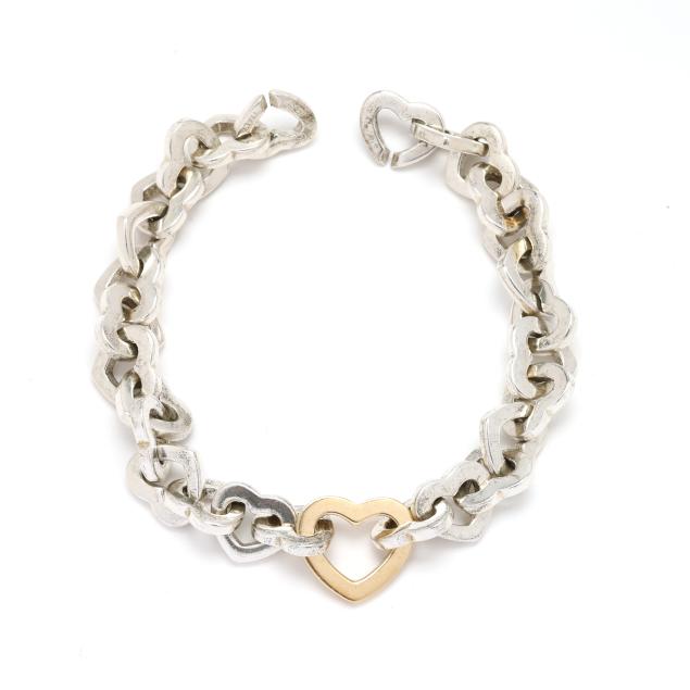 gold-and-silver-heart-link-bracelet-tiffany-co