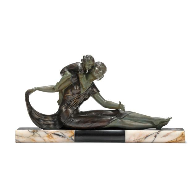j-brault-french-school-art-deco-bronze-figure-group-of-woman-and-child