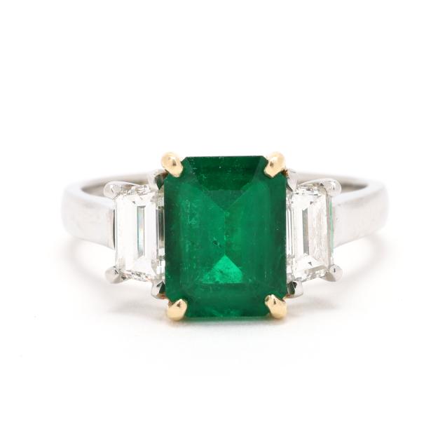 platinum-gold-emerald-and-diamond-ring