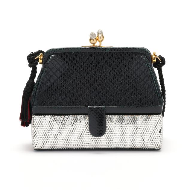 snakeskin-and-crystal-purse-judith-leiber