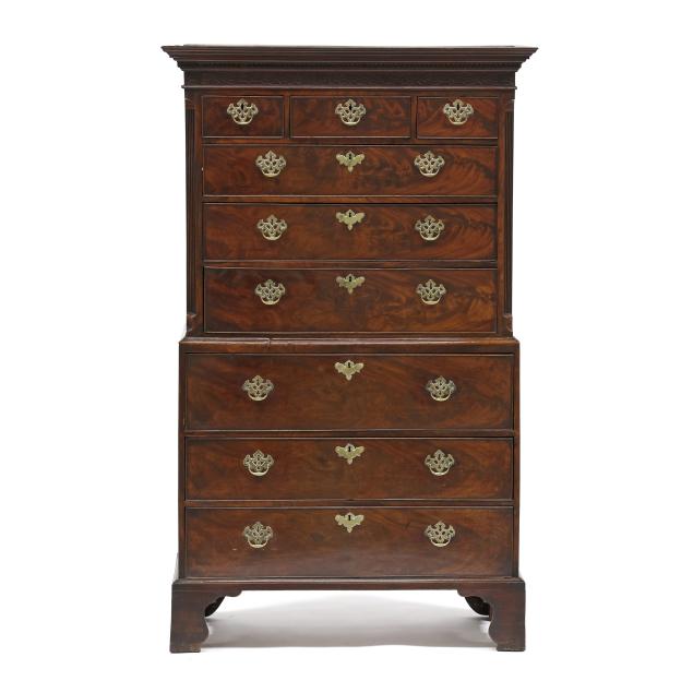 english-chippendale-figured-mahogany-chest-on-chest-with-butler-s-drawer