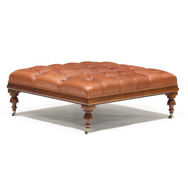 henredon-i-vincent-wolf-collection-i-oversized-leather-ottoman