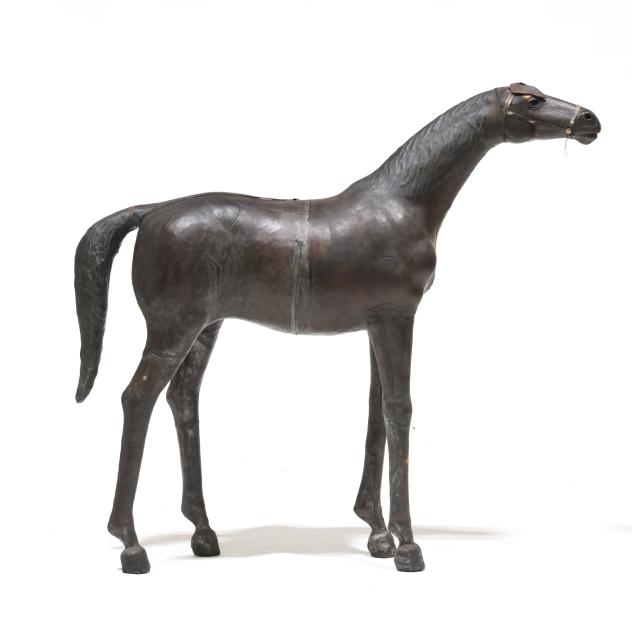 large-leather-sculpture-of-a-horse