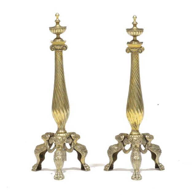 pair-of-neoclassical-style-brass-andirons