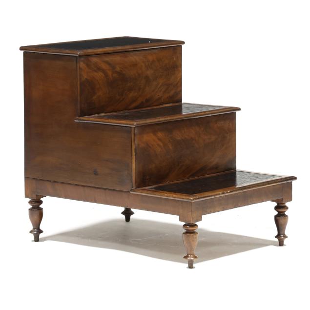 antique-english-mahogany-bed-steps