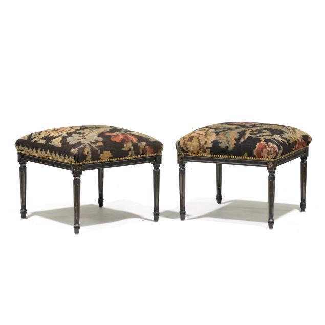 pair-of-louis-xvi-style-kilim-upholstered-ottomans