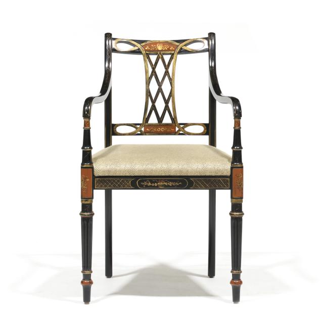regency-style-paint-decorated-armchair
