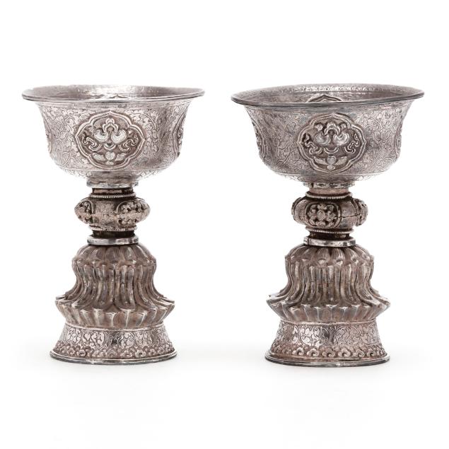 a-pair-of-tibetan-sterling-silver-butter-lamps
