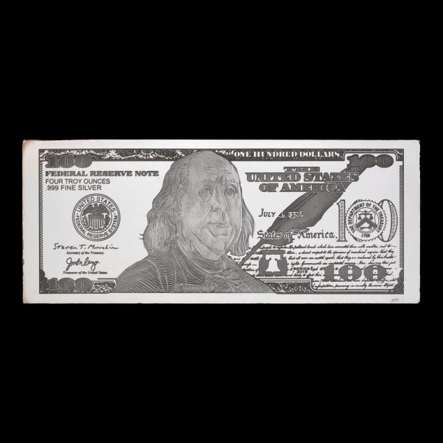 four-ounce-999-silver-bar-in-the-form-of-a-series-2019-100-bill