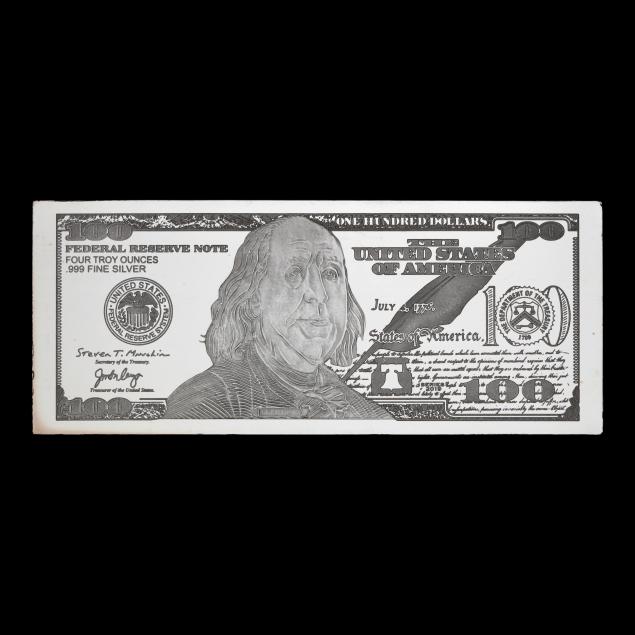 four-ounce-999-silver-bar-in-the-form-of-a-series-2019-100-bill