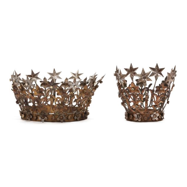 two-decorative-bejeweled-metalwork-crowns