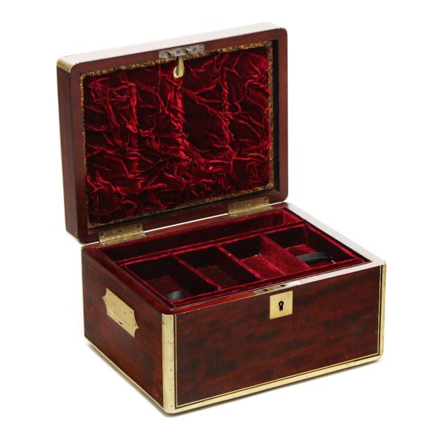 a-fine-brass-inlayed-mahogany-campaign-jewelry-box