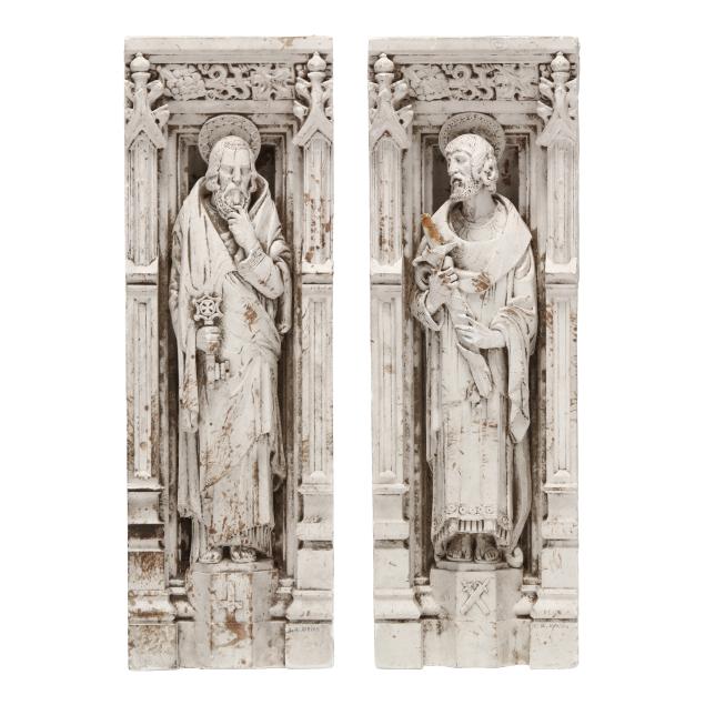 albert-henry-atkins-american-1880-1951-ra-1920-1951-two-plasterwork-models-of-a-saint-for-the-boston-tercentenary