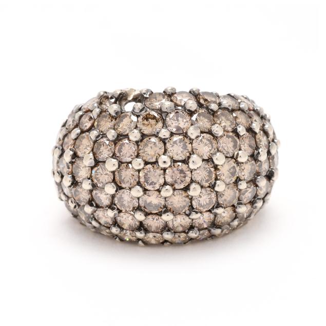 white-gold-and-brown-diamond-ring
