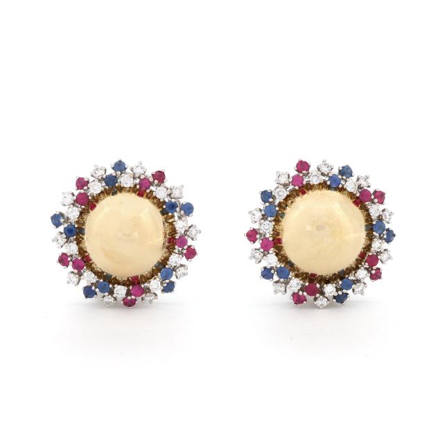 bi-color-gold-and-gem-set-earrings