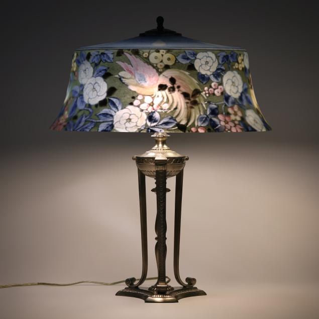 pairpoint-i-birds-of-paradise-i-reverse-painted-glass-table-lamp
