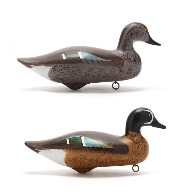 captn-harry-jobes-md-1936-2019-pair-of-green-winged-teal