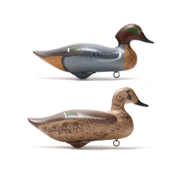 captn-harry-jobes-md-1936-2019-pair-of-green-winged-teal