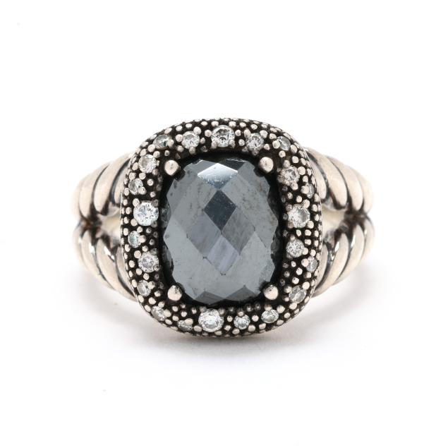 silver-hematite-and-diamond-ring-david-yurman