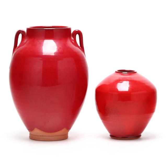 ben-owen-iii-seagrove-nc-b-1968-two-chinese-red-vases