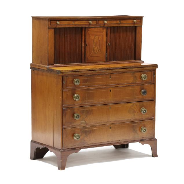 mid-atlantic-federal-inlaid-mahogany-tambour-desk-on-chest