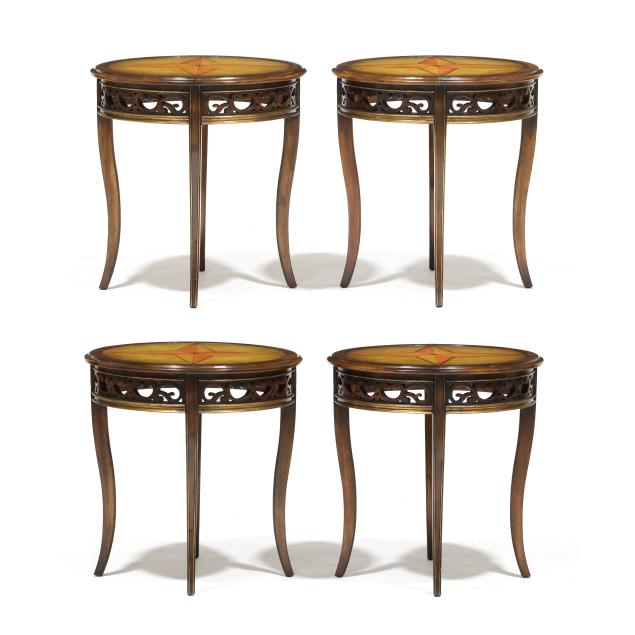 john-richard-set-of-four-leather-top-side-tables