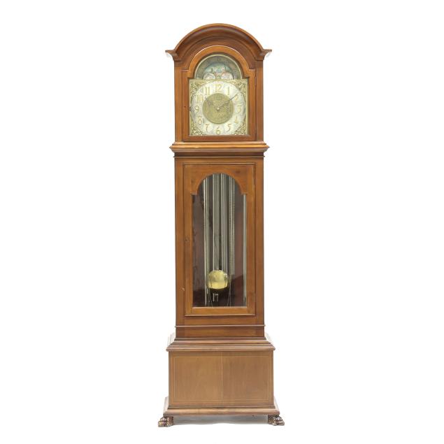 inlaid-mahogany-five-tube-tall-case-clock-works-by-uhrenfabrik-muhlheim-muller-co