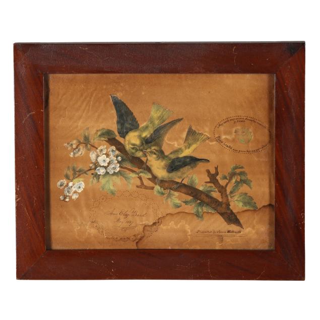 antique-lithograph-of-gold-finches-hand-colored-by-ann-eliza-bard