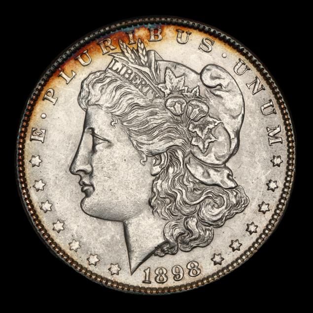 toned-and-uncirculated-1898-morgan-silver-dollar