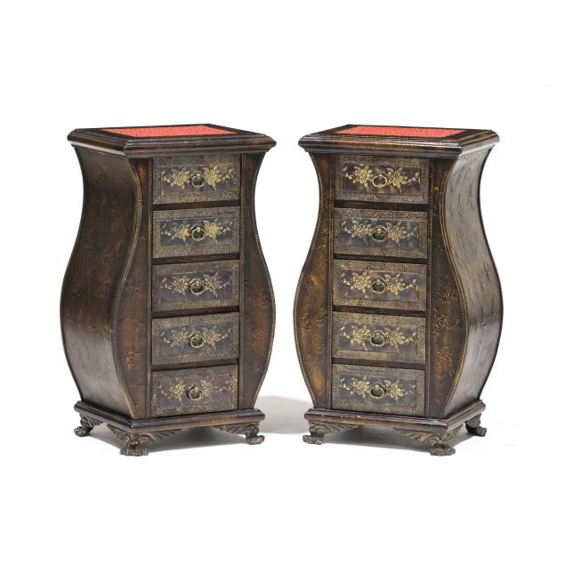 pair-of-diminutive-repousse-decorated-side-chests
