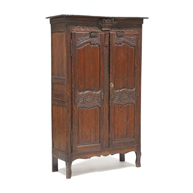 french-provincial-carved-pine-armoire