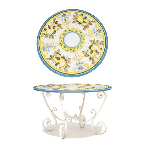sorrentino-ravello-faience-and-iron-bistro-table