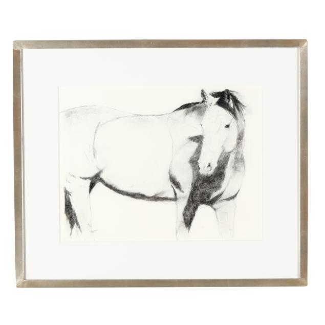 framed-charcoal-study-of-a-horse